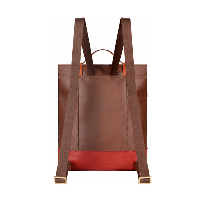 Motor 02 Tan Leather Backpack