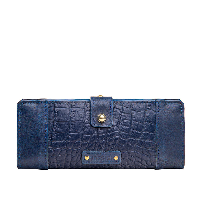 Nakasu W2  Blue Leather Bi-Fold Wallet