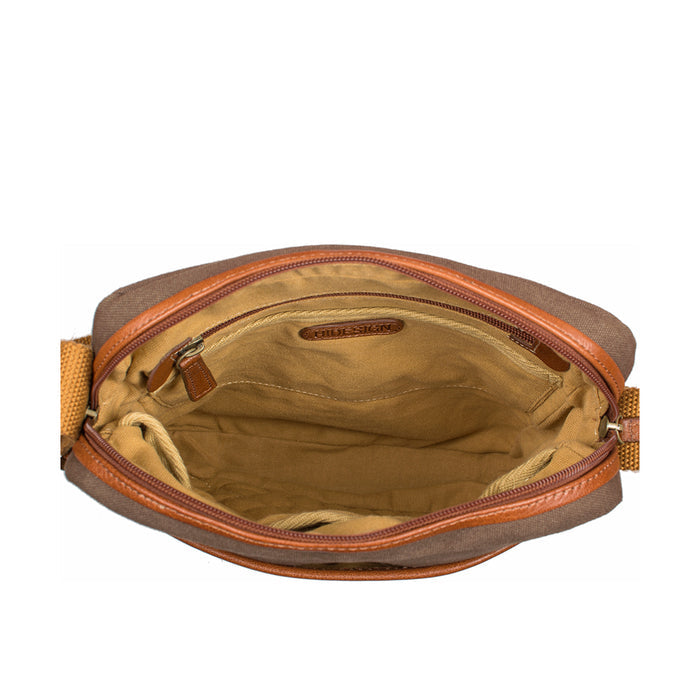 Nausar 02 Tan Canvas Crossbody