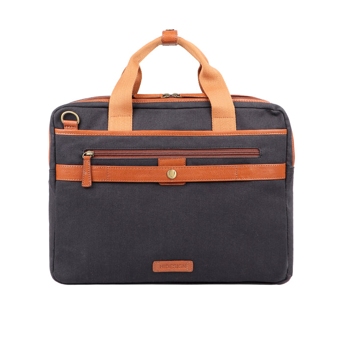 Nausar 03 Blue Canvas Briefcase