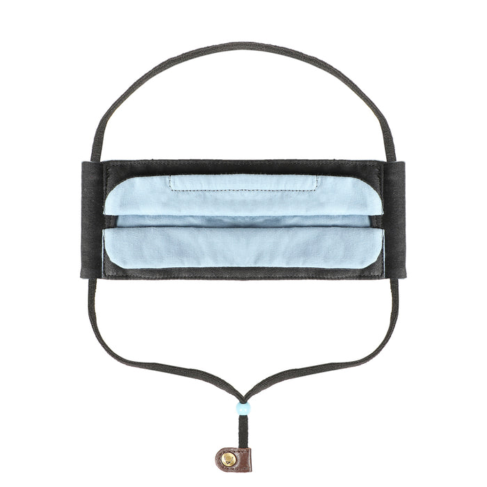 Ninja Black Leather Face Mask