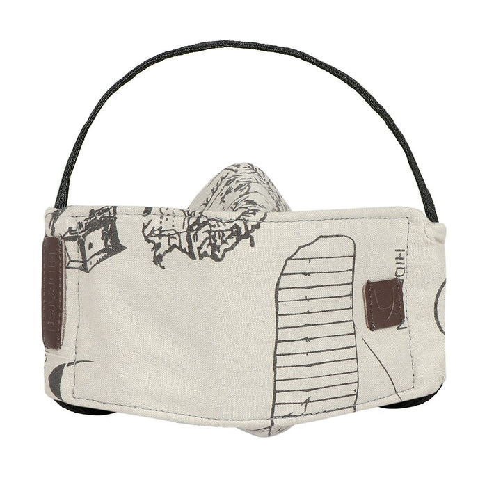 Ninja Combo-Ceme Grey Leather Face Mask
