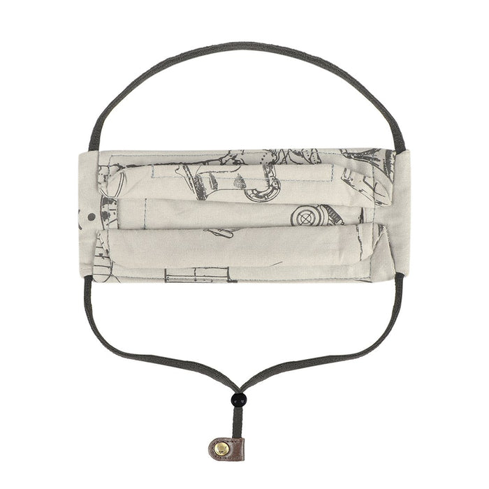Ninja Combo-Ceme Grey Leather Face Mask