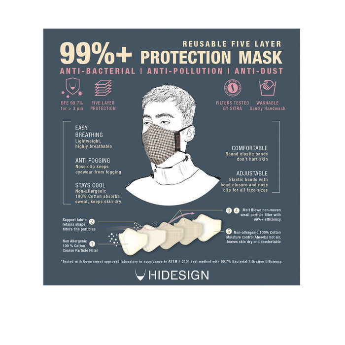 Ninja Combo-Ceme Grey Leather Face Mask