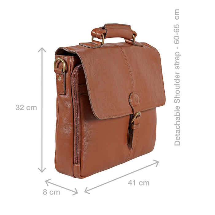 Parker 01 Tan Leather  Briefcase