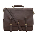 Parma Brown Leather  Briefcase