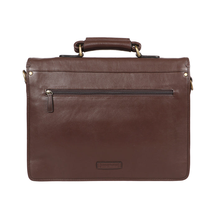 Parma Brown Leather  Briefcase