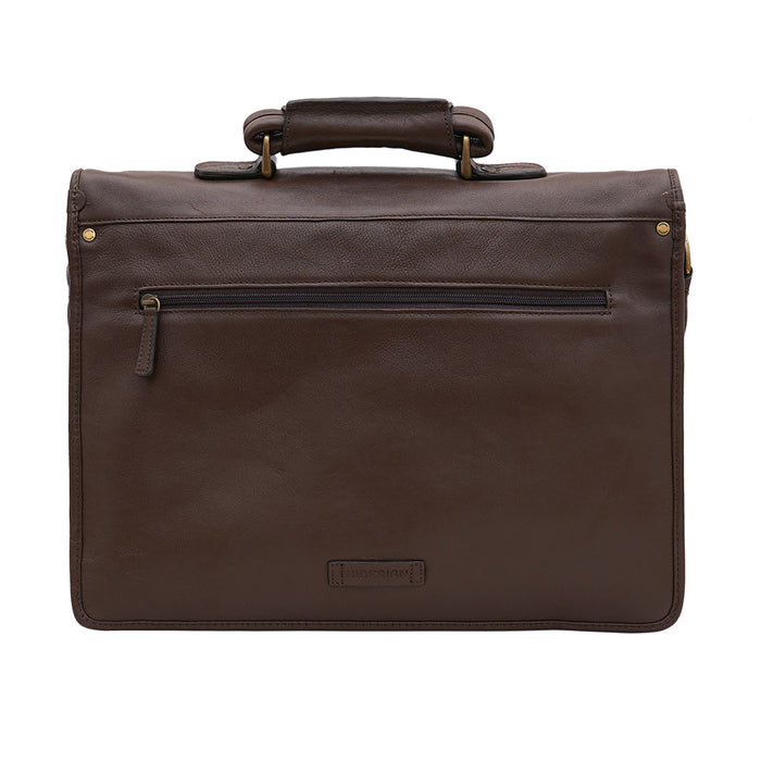 Parma Brown Leather  Briefcase