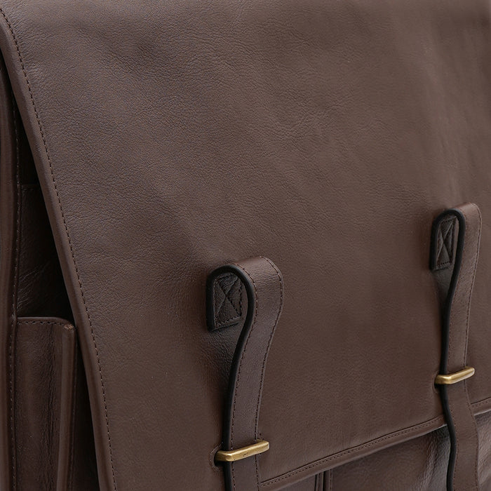 Parma Brown Leather  Briefcase