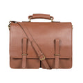 Parma Tan Leather  Briefcase