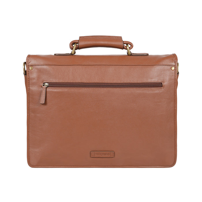 Parma Tan Leather  Briefcase