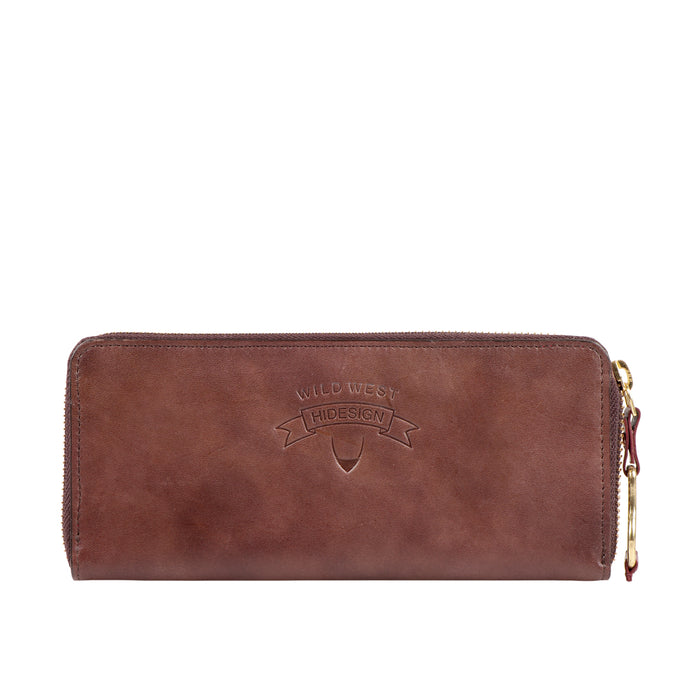Pearl Hart W1  Brown Leather Zip Around Wallet