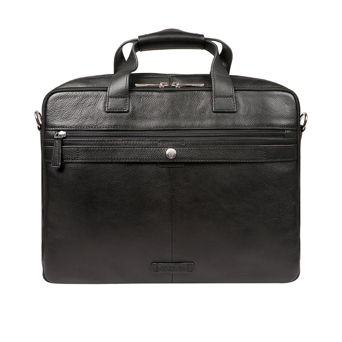 Phaeton 01 Black Leather  Briefcase