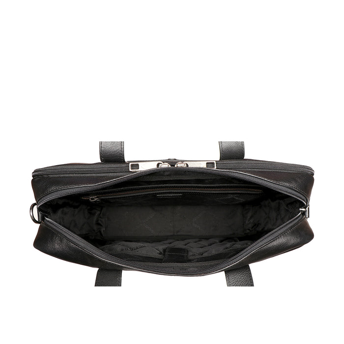 Phaeton 01 Black Leather  Briefcase