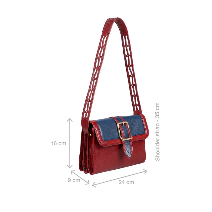 Phoenix 01 Red Leather Shoulder Bag