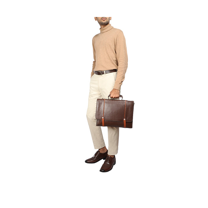 Piccadillyarcad2 Brown Leather  Briefcase