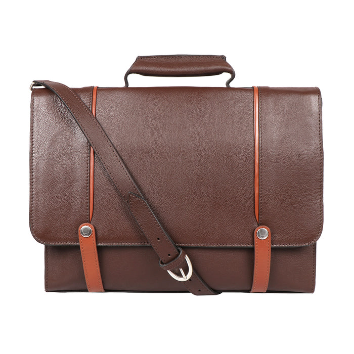 Piccadillyarcad2 Brown Leather  Briefcase