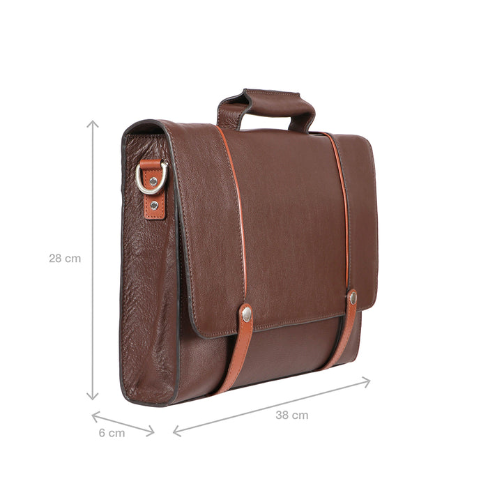 Piccadillyarcad2 Brown Leather  Briefcase