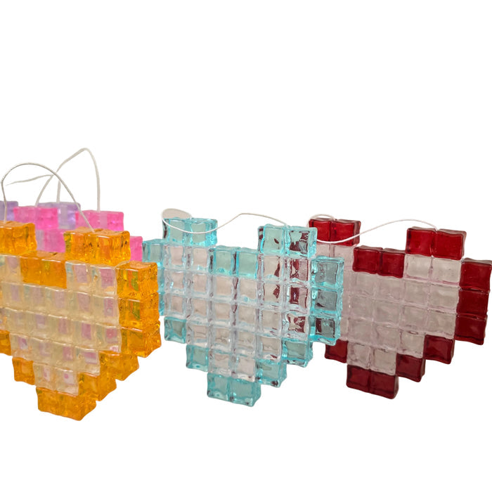 Pixel Valentine Heart - hanging decor