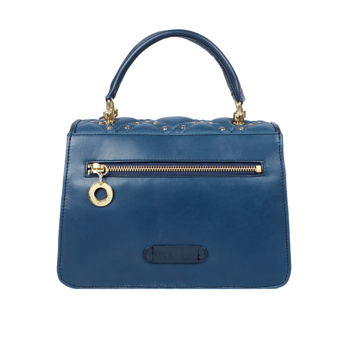 Pop 02 Blue Leather Satchel