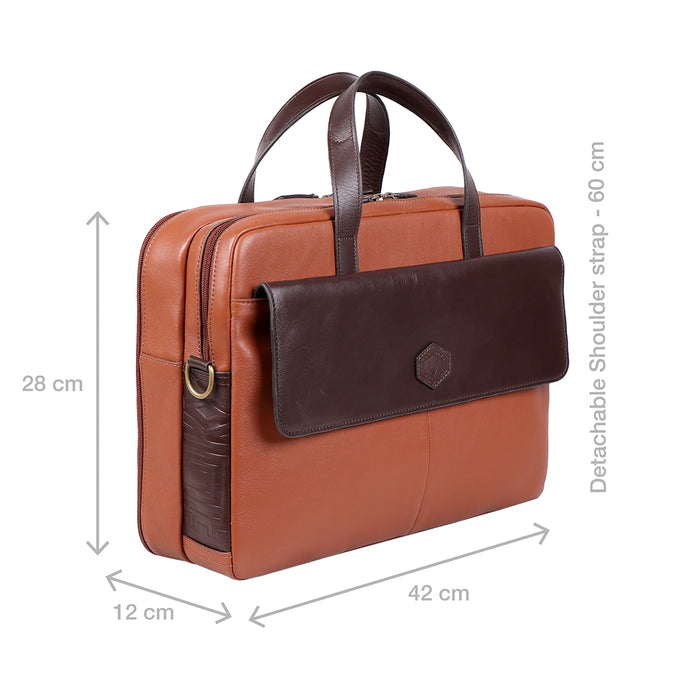 Portobello 02 Tan Leather  Briefcase