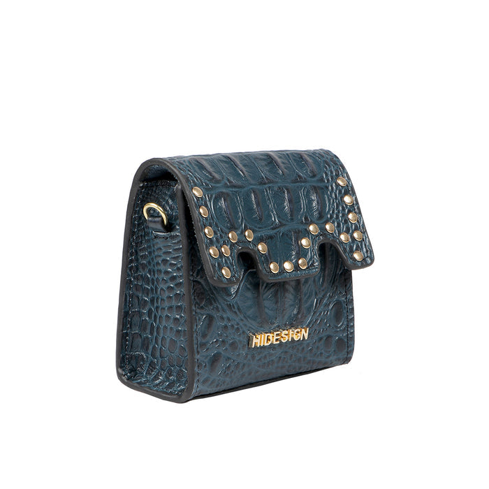Punk W1 Blue Leather Micro Bag