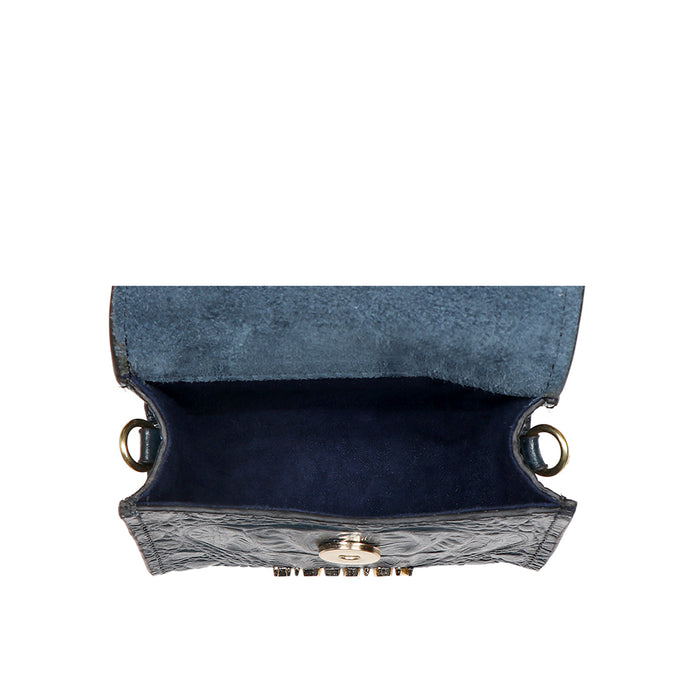 Punk W1 Blue Leather Micro Bag