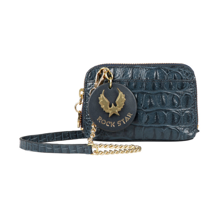 Punk W2 Blue Leather Micro Bag