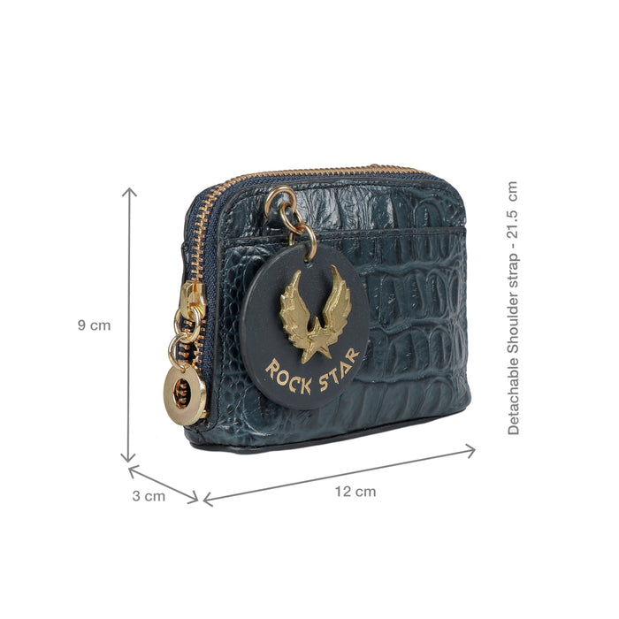 Punk W2 Blue Leather Micro Bag