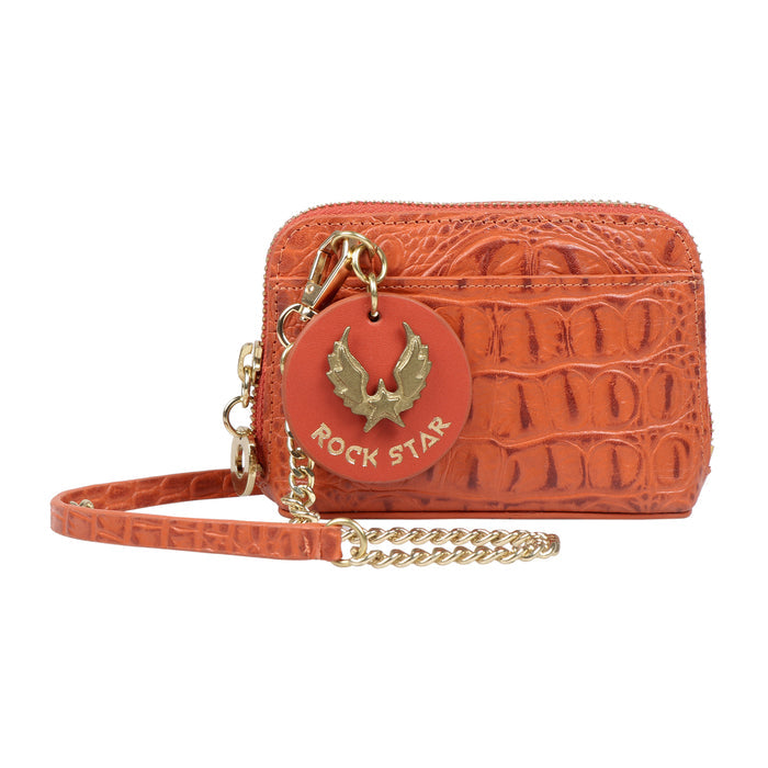 Punk W2 Orange Leather Micro Bag