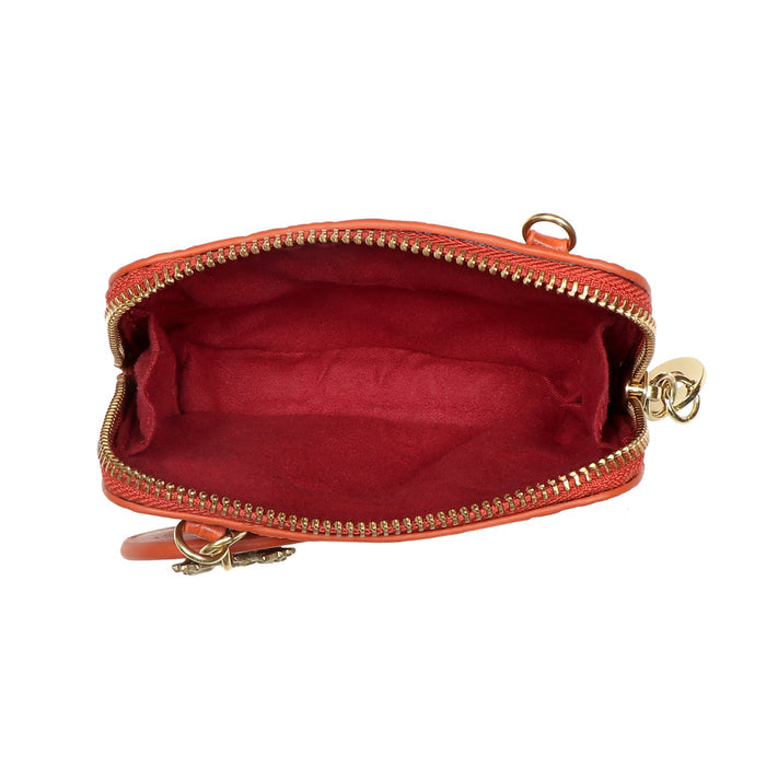 Punk W2 Orange Leather Micro Bag