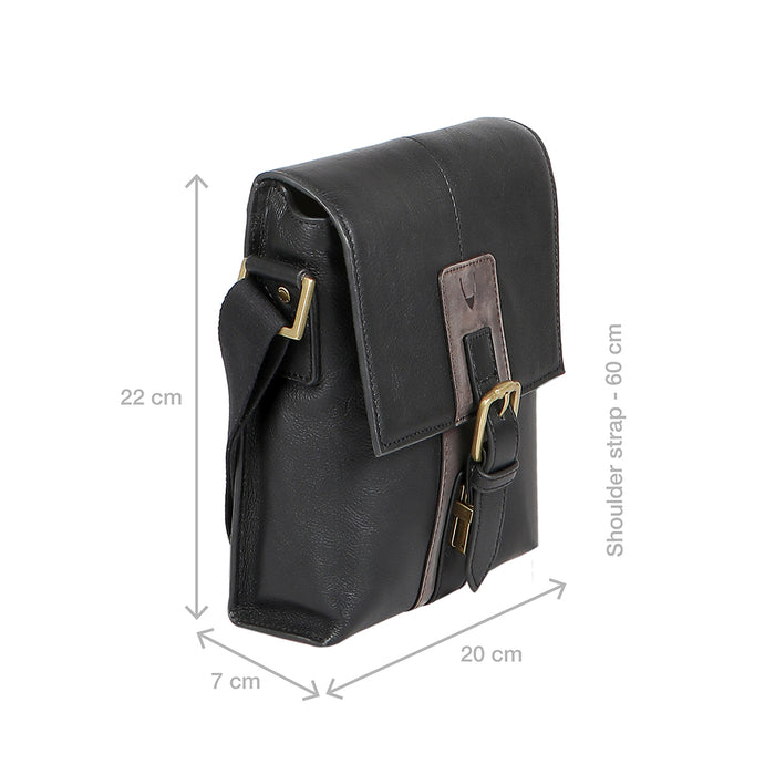 Regent 01 Black Leather  Crossbody