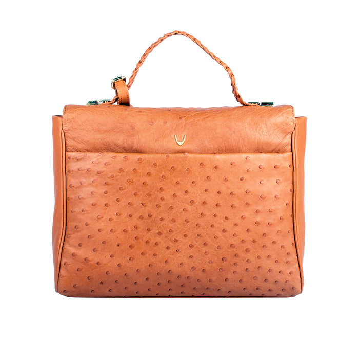 Reims Tan Leather Satchel