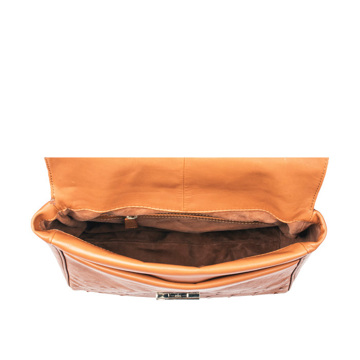 Reims Tan Leather Satchel