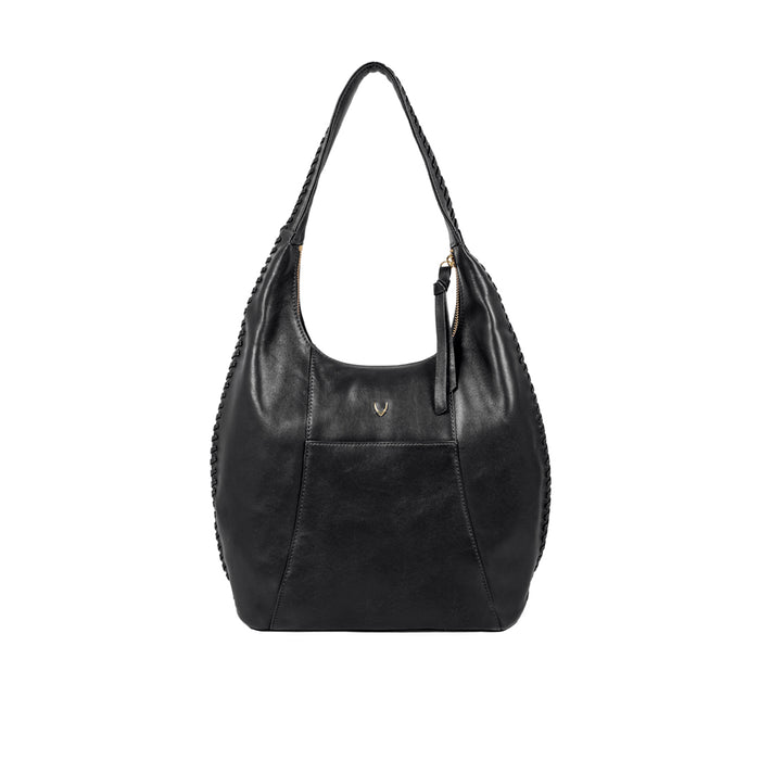 Rhubarb 03 Black Leather Hobo
