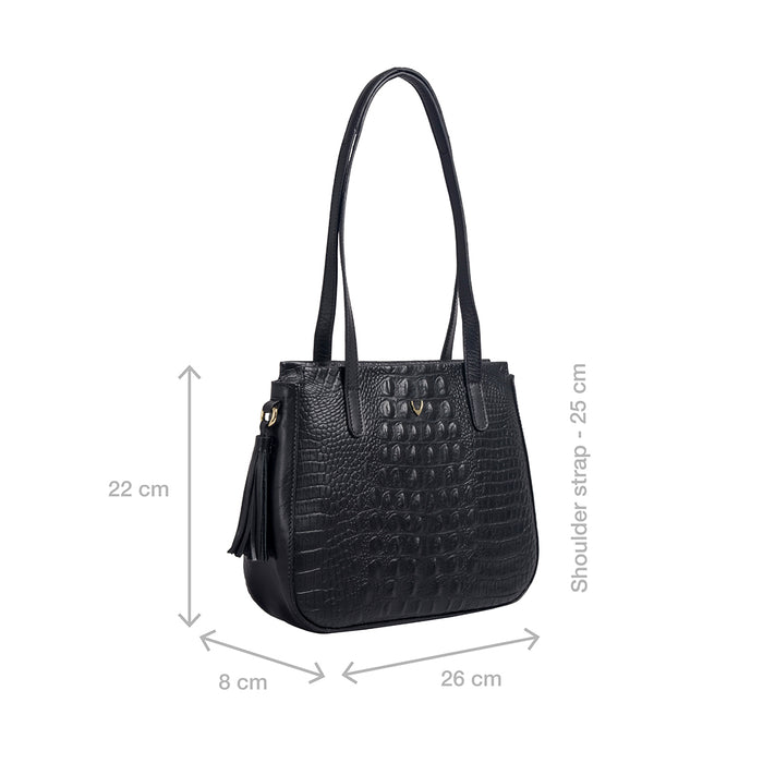 Rive Gauche 02 Black Leather Shoulder Bag