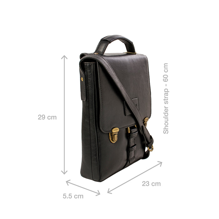 Roadster 01 Black Leather  Crossbody