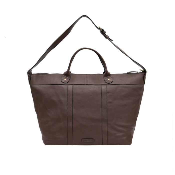 Roberto Brown Leather Duffle Bag