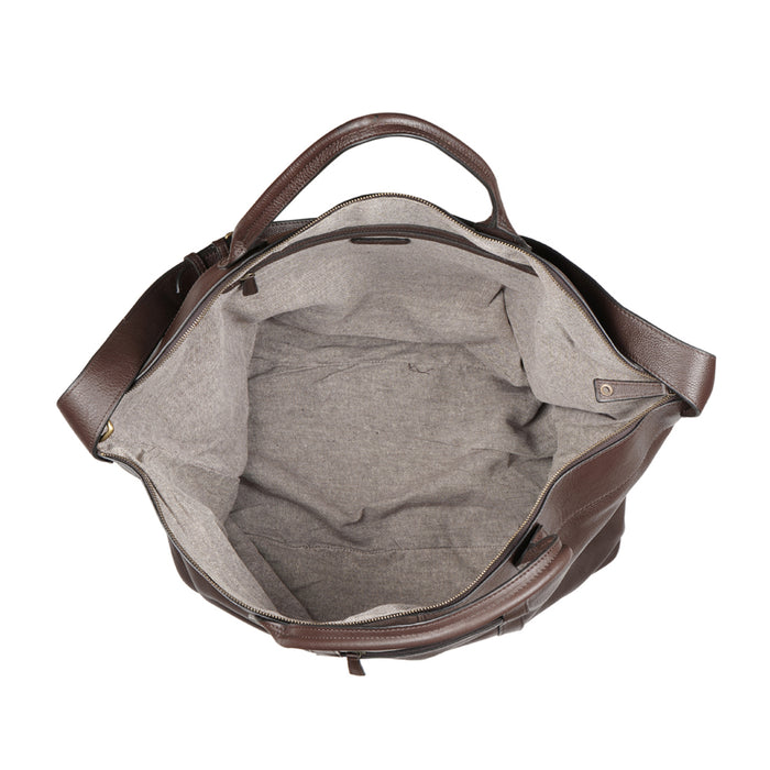 Roberto Brown Leather Duffle Bag