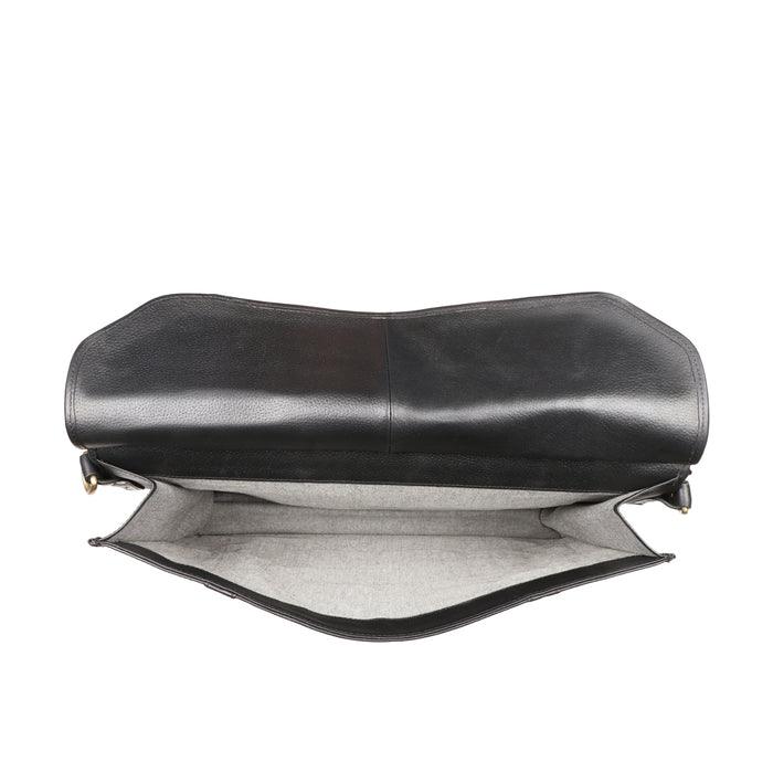 Roma Black Leather  Briefcase