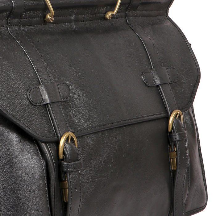 Roma Black Leather  Briefcase