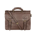 Roma Brown Leather  Briefcase