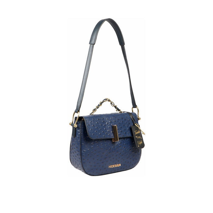 Romance 01 Blue Leather Satchel