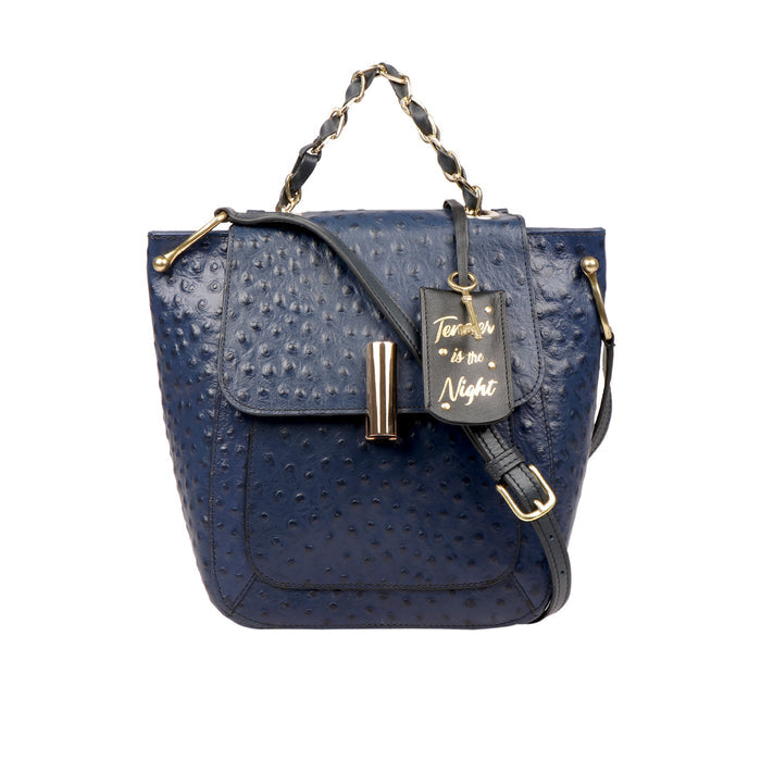 Romance 02 Blue Leather Satchel