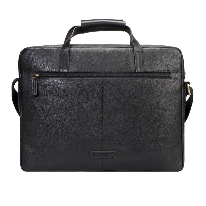 Ronaldo 01 Sb Black Leather  Briefcase