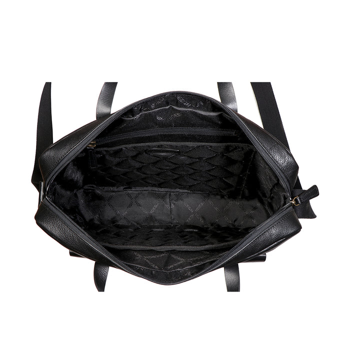 Ronaldo 01 Sb Black Leather  Briefcase