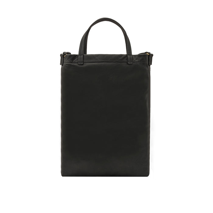 Roxanne Black Leather Satchel