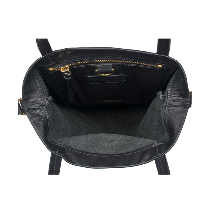 Roxanne Black Leather Satchel