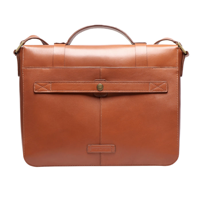 Russell 01 Tan Leather  Briefcase