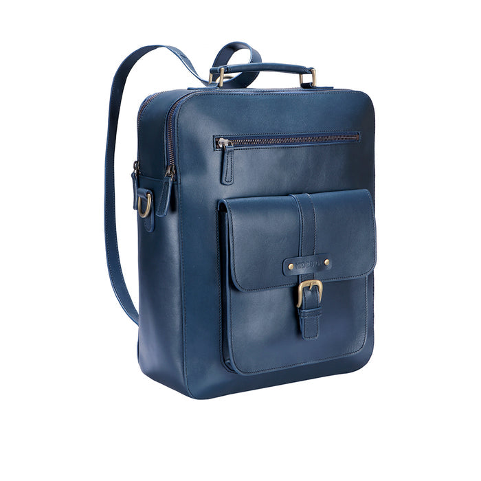 Russell 02 Blue Leather  Backpack